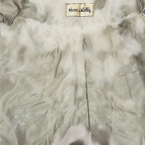 Hens & Kelly Vintage Pure Fur Mink Silk Stole Button Shawl Cover Up 1960s - Picture 6 of 12